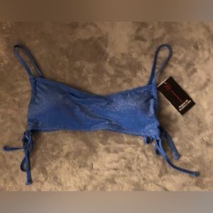 No boundaries glitter blue swim top BRAND NEW, NEVER WORN, HAS TAGS